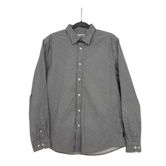 Ben Sherman Long Sleeve Modern Fit Micro Geo Button Down Collar Shirt Men's XL - Picture 1 of 3